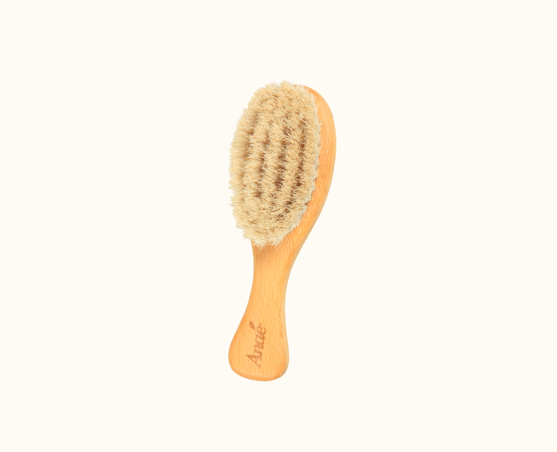 ANAE Brosse à Cheveux Bébé - Hêtre FSC et Poils de Chèvre - 13 cm